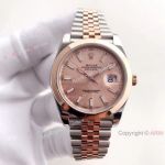  Rolex Everose Replica Watch 41mm Datejust II Salmon Dial Smooth Bezel